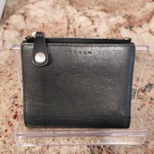 Coach Vintage Black Leather Bi-Fold Wallet